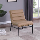 Manufacturer Color_Tan -- Burke Tan Vegan Leather Upholstered Accent Chair IMAGE 2