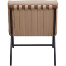 Meridian Burke Tan Vegan Leather Accent Chair IMAGE 5