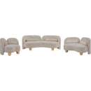 Meridian Daphne Beige Chenille Fabric Chair IMAGE 12