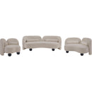 Meridian Daphne Beige Chenille Fabric Chair IMAGE 18