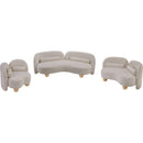 Meridian Daphne Beige Chenille Fabric Chair IMAGE 19