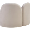 Meridian Daphne Beige Chenille Fabric Chair IMAGE 8