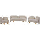  Manufacturer Color_Beige -- Meridian Daphne Stationary Fabric Loveseat IMAGE 12