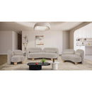 Meridian Daphne Beige Chenille Fabric Loveseat IMAGE 15