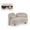  Manufacturer Color_Beige -- Meridian Daphne Stationary Fabric Loveseat IMAGE 1