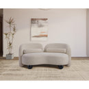  Manufacturer Color_Beige -- Meridian Daphne Stationary Fabric Loveseat IMAGE 4