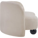  Manufacturer Color_Beige -- Meridian Daphne Stationary Fabric Loveseat IMAGE 6