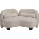  Manufacturer Color_Beige -- Meridian Daphne Stationary Fabric Loveseat IMAGE 9