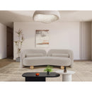 Meridian Daphne Beige Chenille Fabric Sofa IMAGE 3