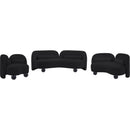 Meridian Daphne Black Chenille Fabric Chair IMAGE 18
