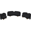 Meridian Daphne Black Chenille Fabric Chair IMAGE 19
