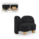  Manufacturer Color_Black -- Daphne Black Chenille Fabric Upholstered Chair IMAGE 1