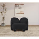  Manufacturer Color_Black -- Daphne Black Chenille Fabric Upholstered Chair IMAGE 4
