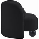 Meridian Daphne Black Chenille Fabric Chair IMAGE 6