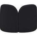Meridian Daphne Black Chenille Fabric Chair IMAGE 7