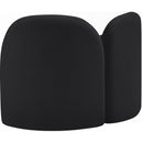 Meridian Daphne Black Chenille Fabric Chair IMAGE 8