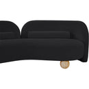  Manufacturer Color_Black -- Daphne 64" Black Chenille Fabric Upholstered Loveseat IMAGE 19