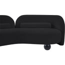  Manufacturer Color_Black -- Daphne 64" Black Chenille Fabric Upholstered Loveseat IMAGE 20