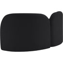  Manufacturer Color_Black -- Daphne 64" Black Chenille Fabric Upholstered Loveseat IMAGE 8