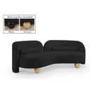  Manufacturer Color_Black -- Daphne 89" Black Chenille Fabric Upholstered Sofa IMAGE 1