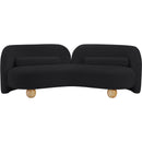  Manufacturer Color_Black -- Daphne 89" Black Chenille Fabric Upholstered Sofa IMAGE 5