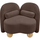 Meridian Daphne Brown Chenille Fabric Chair IMAGE 11