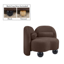  Manufacturer Color_Brown -- Daphne Brown Chenille Fabric Upholstered Chair IMAGE 2