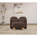  Manufacturer Color_Brown -- Daphne Brown Chenille Fabric Upholstered Chair IMAGE 3