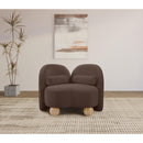 Meridian Daphne Brown Chenille Fabric Chair IMAGE 3