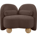 Meridian Daphne Brown Chenille Fabric Chair IMAGE 5