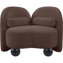 Meridian Daphne Brown Chenille Fabric Chair IMAGE 6