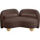  Manufacturer Color_Brown -- Daphne 64" Brown Chenille Fabric Upholstered Loveseat IMAGE 11