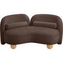 Meridian Daphne Brown Chenille Fabric Loveseat IMAGE 11