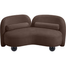  Manufacturer Color_Brown -- Daphne 64" Brown Chenille Fabric Upholstered Loveseat IMAGE 12
