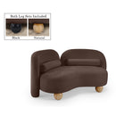  Manufacturer Color_Brown -- Daphne 64" Brown Chenille Fabric Upholstered Loveseat IMAGE 1