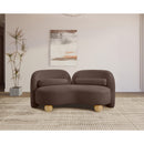  Manufacturer Color_Brown -- Daphne 64" Brown Chenille Fabric Upholstered Loveseat IMAGE 3