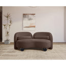  Manufacturer Color_Brown -- Daphne 64" Brown Chenille Fabric Upholstered Loveseat IMAGE 4