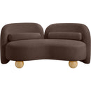  Manufacturer Color_Brown -- Daphne 64" Brown Chenille Fabric Upholstered Loveseat IMAGE 5