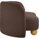 Meridian Daphne Brown Chenille Fabric Loveseat IMAGE 7