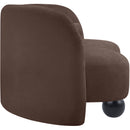  Manufacturer Color_Brown -- Daphne 64" Brown Chenille Fabric Upholstered Loveseat IMAGE 8