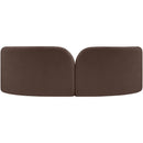 Meridian Daphne Brown Chenille Fabric Sofa IMAGE 10