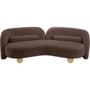 Meridian Daphne Brown Chenille Fabric Sofa IMAGE 11