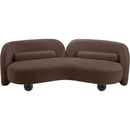 Meridian Daphne Brown Chenille Fabric Sofa IMAGE 12