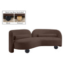  Manufacturer Color_Brown -- Daphne 89" Brown Chenille Fabric Upholstered Sofa IMAGE 2