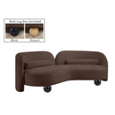Meridian Daphne Brown Chenille Fabric Sofa IMAGE 2