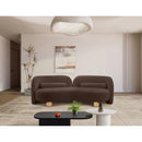 Meridian Daphne Brown Chenille Fabric Sofa IMAGE 3