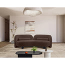  Manufacturer Color_Brown -- Daphne 89" Brown Chenille Fabric Upholstered Sofa IMAGE 4