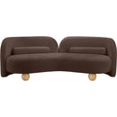 Meridian Daphne Brown Chenille Fabric Sofa IMAGE 5