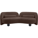 Meridian Daphne Brown Chenille Fabric Sofa IMAGE 6