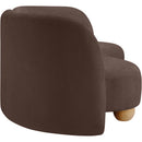 Meridian Daphne Brown Chenille Fabric Sofa IMAGE 7